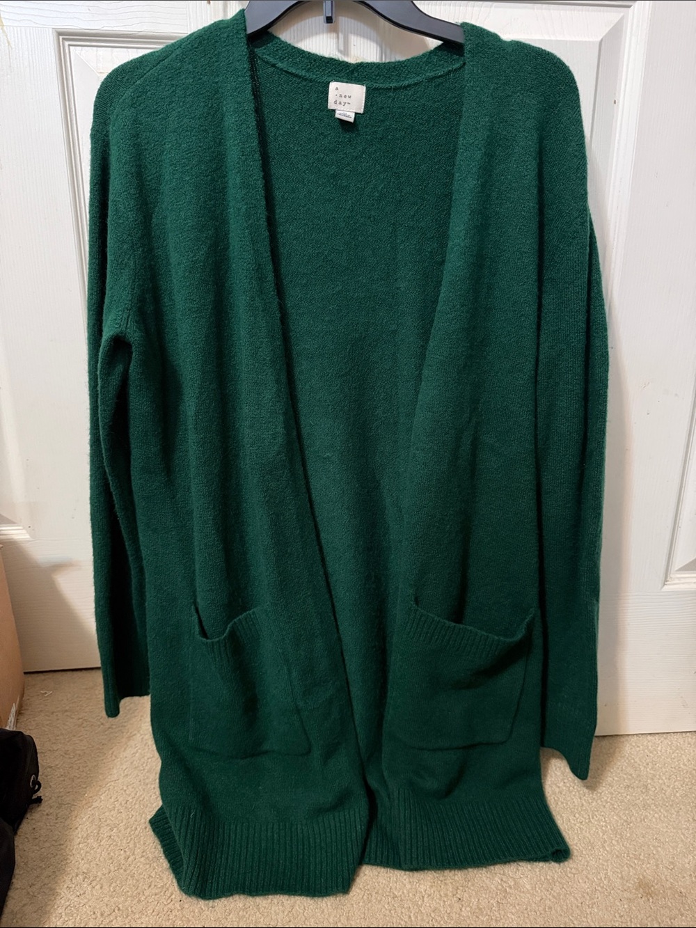 a new day Forest Green Open-Front Women's Cardigan